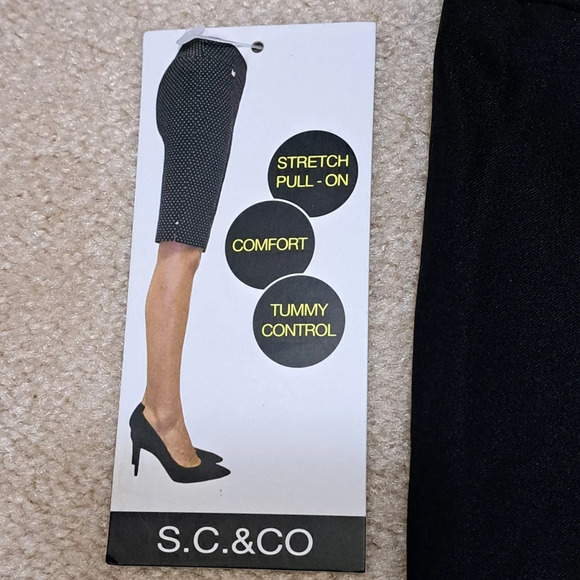 ❤️ S.C.&Co Black Bermuda Shorts Tummy Control Womens Size 6 Stretch Pull On - Picture 8 of 13